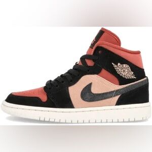 Air Jordan 1 Mid “Canyon Rust” Black/Rust Pink Women’s 8.5 / Men’s 7 BQ6472-202